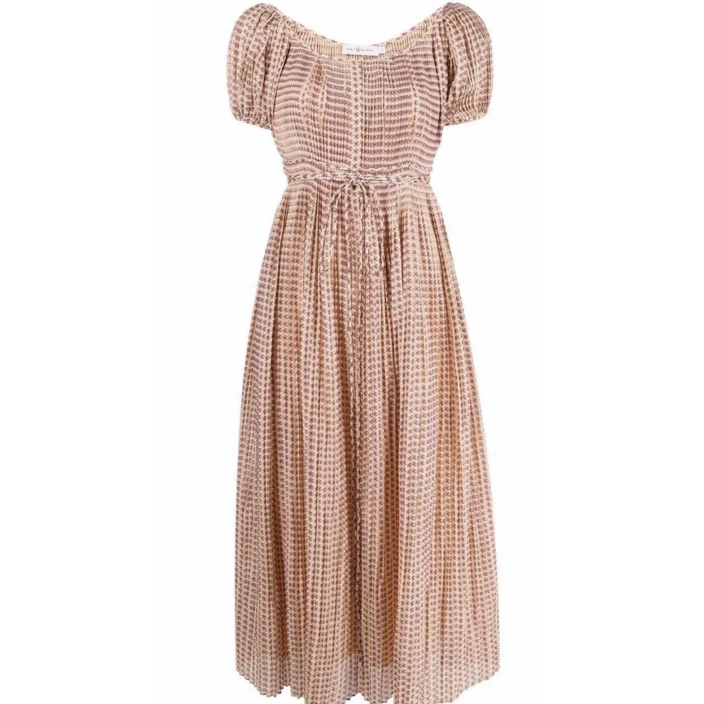 Tory Burch Pink Blush Dandelion Midi Dress 4 Cottage Core Puff Sleeves New 698$